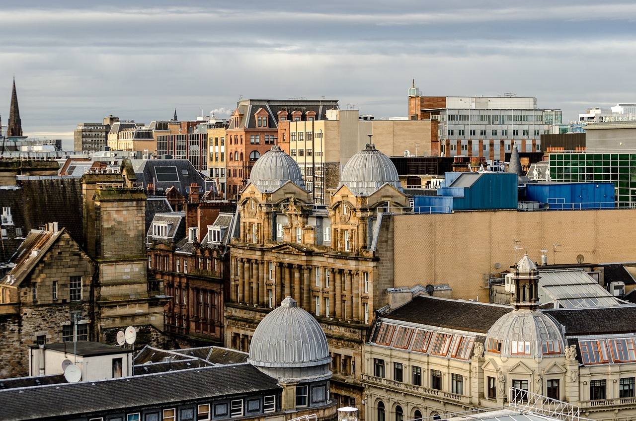 Glasgow cityscape highlighting corporate event venues, meeting spaces and conference venues.