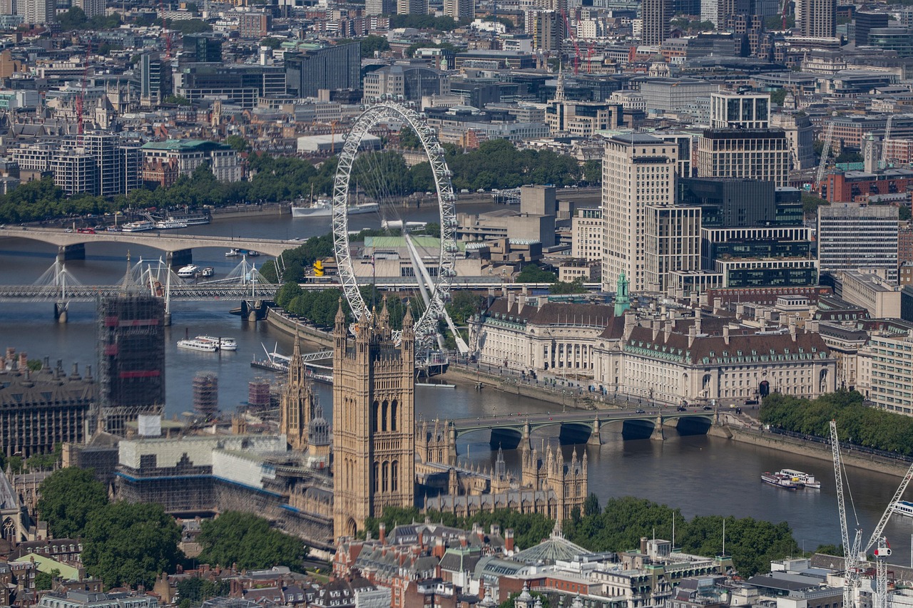 London city skyline, showcasing corporate event venues and meeting spaces available for events in London.